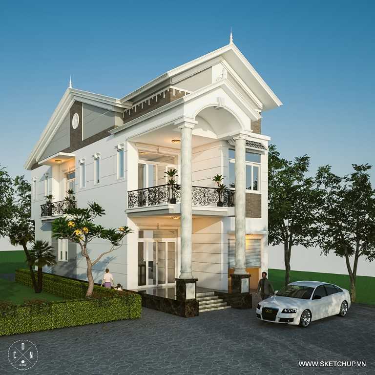Model biệt thự theo phong cách neo-classic. by Nguyễn Đình Cường