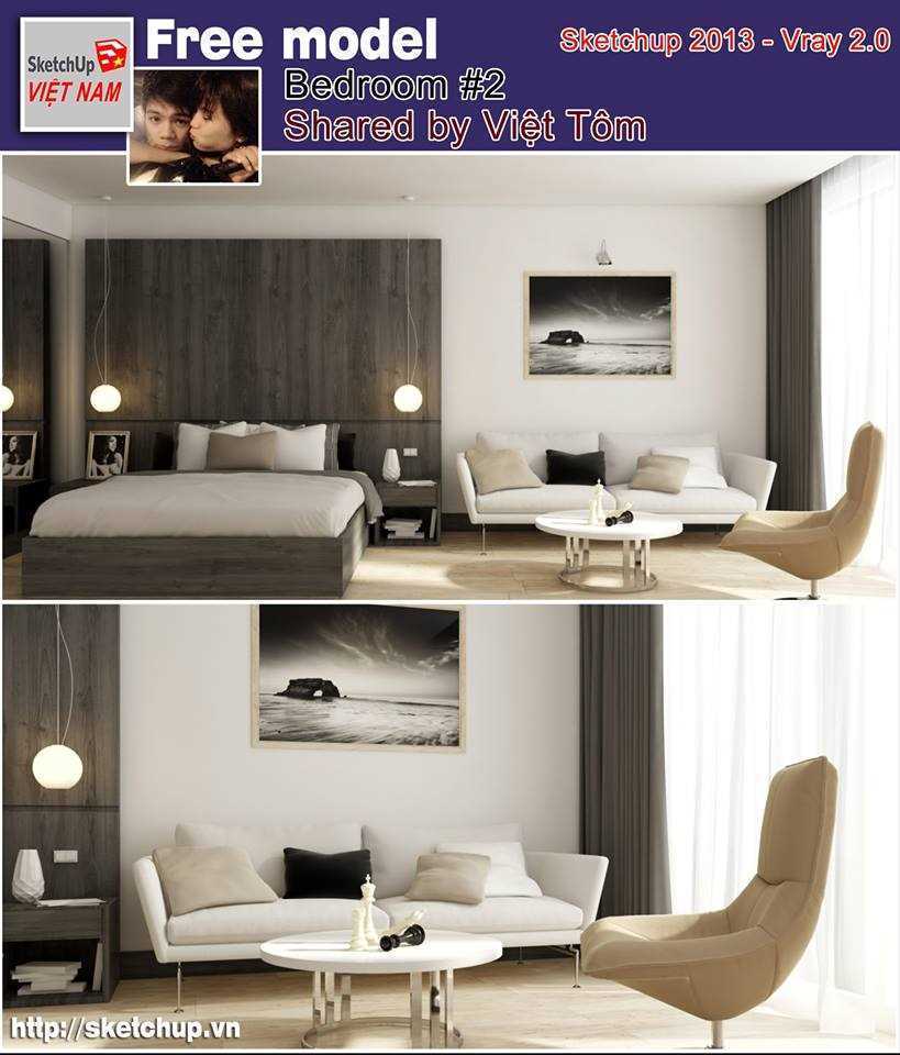 Bedroom #2 - Phòng ngủ hiện đại - Việt Tôm
