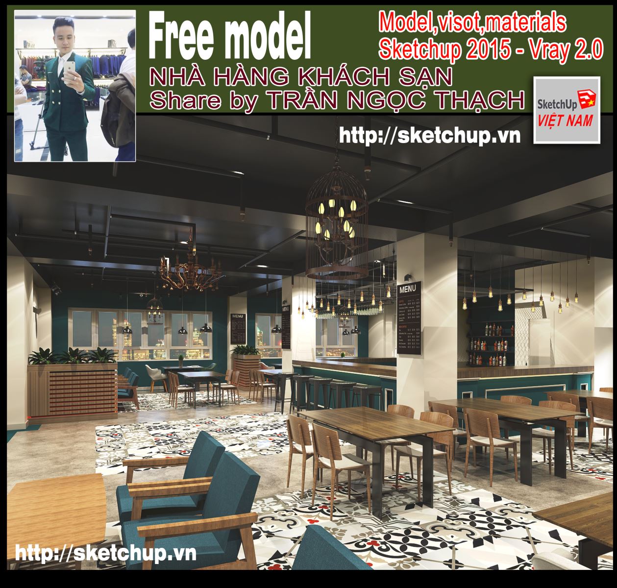 Thumbnail Model nhà hàng khách sạn - Shared by Trần Ngọc Thạch