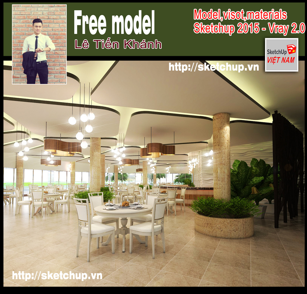 Thumbnail Model nội thất nhà hàng - Lê Tiến Khánh